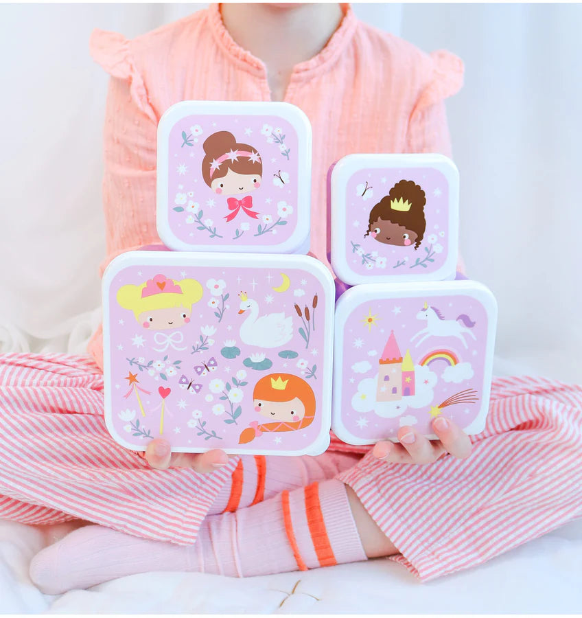 A Little Lovely Company: Lunch & snack box set: prinsessen