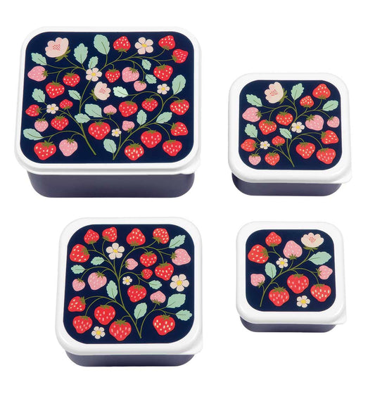 A Little Lovely Company: Lunch & snack box set: aardbeien