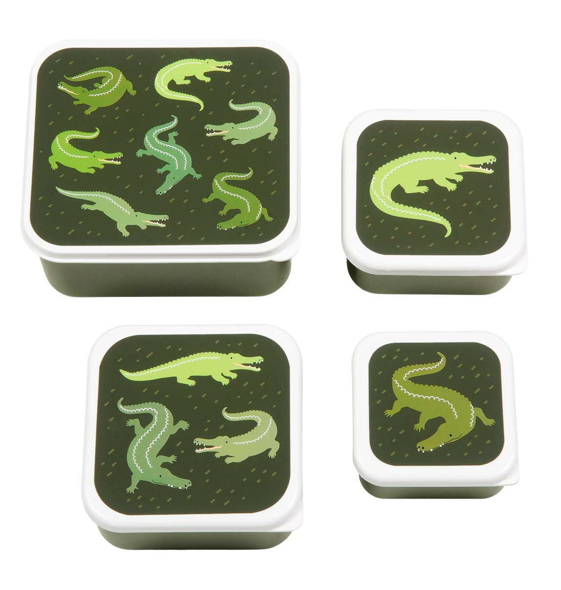 A Little Lovely Company: Lunch & snack box set:krokodillen