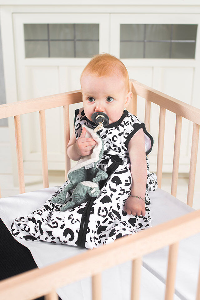 Jollein: slaapzak zomer 90cm jersey leopard