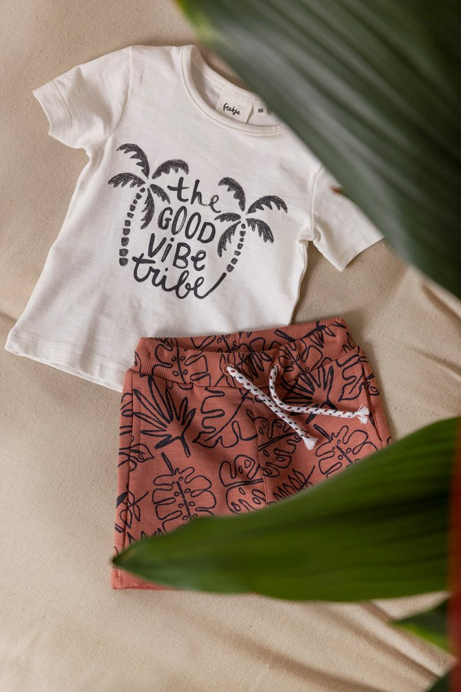 Feetje: Good vibe tribe: short brique palm