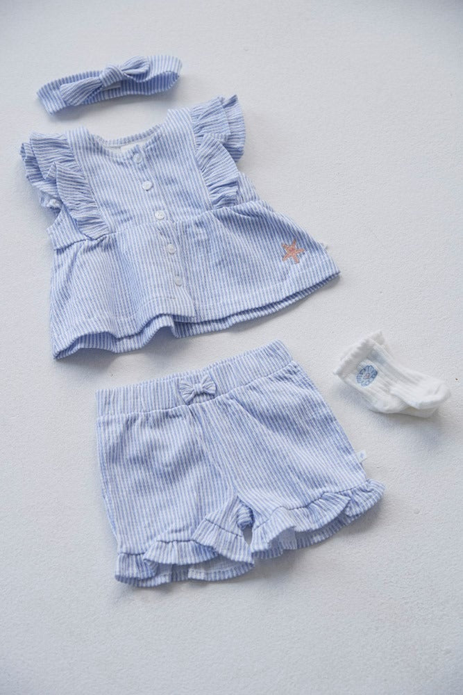Feetje:Sea la vie: short crinkle streep