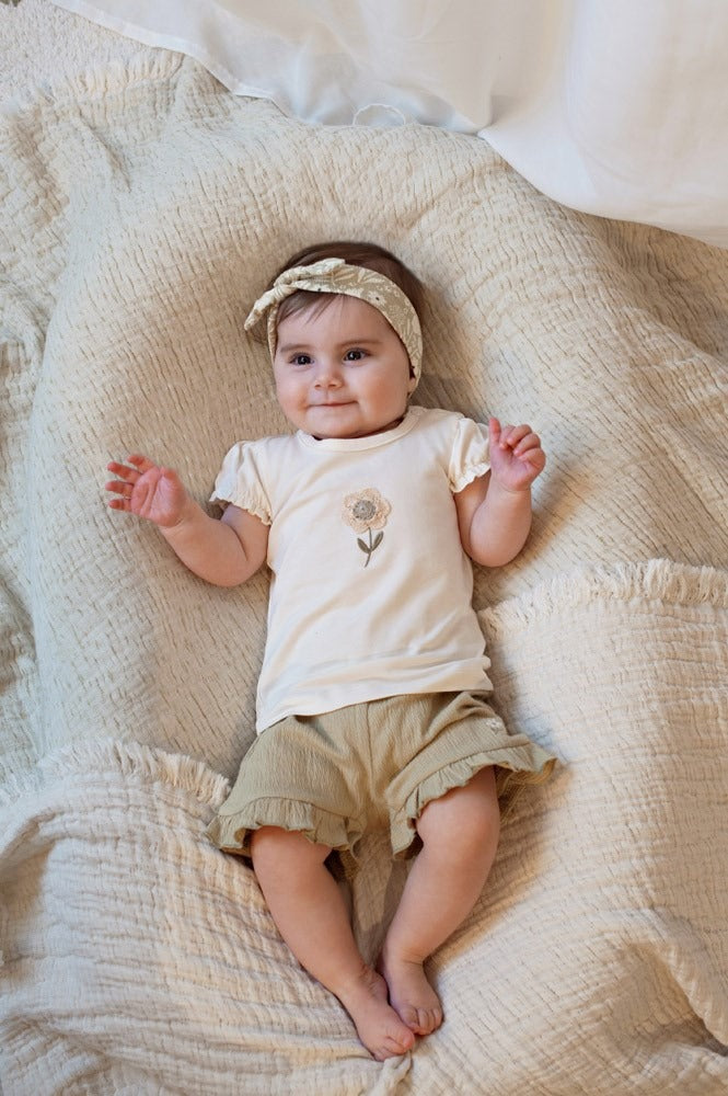 Feetje:Let your dreams blossom:short crinkle green