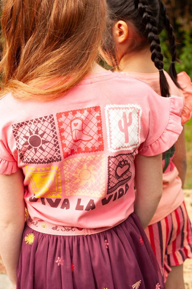 Jubel:Salsa Sunset: shirt pink with backprint