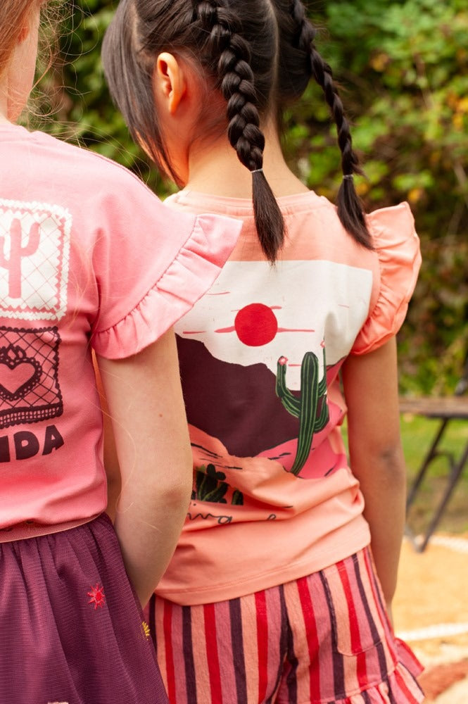 Jubel:Salsa Sunset: shirt zalm with backprint
