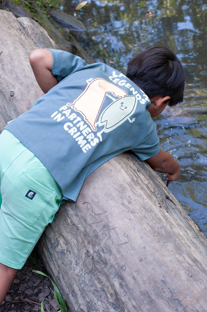 Sturdy:Lagoon Legends: shirt loose fit petrol