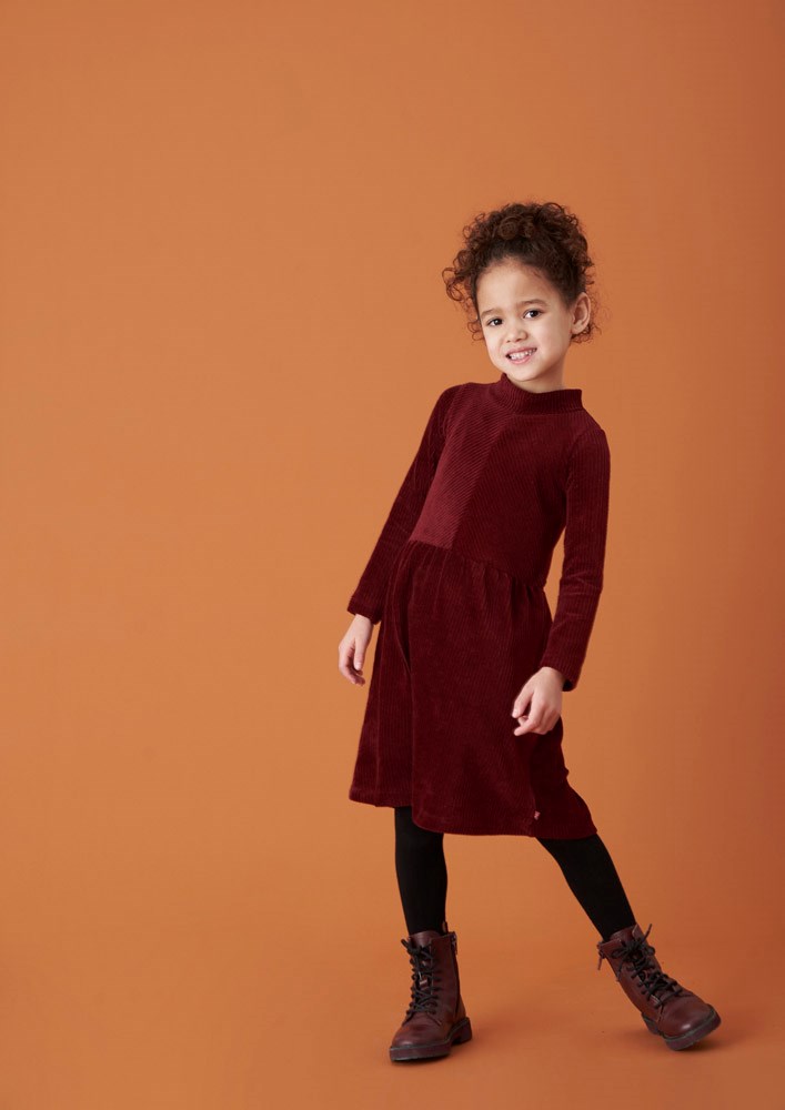 Jubel:Miss universe: jurk rib bordeaux