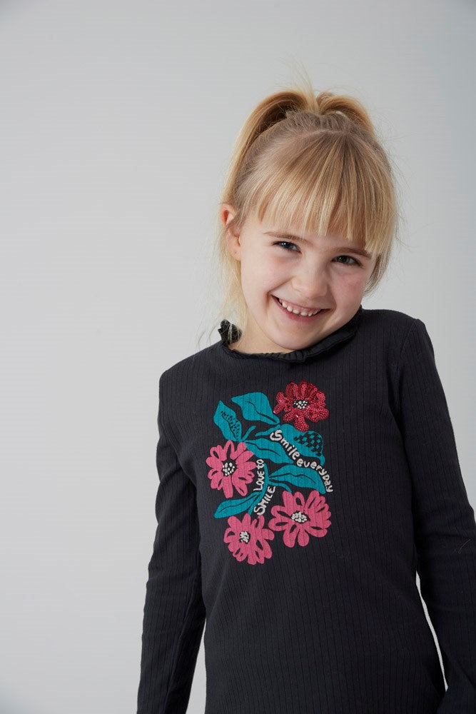 Jubel: Girls club: longsleeve antraciet