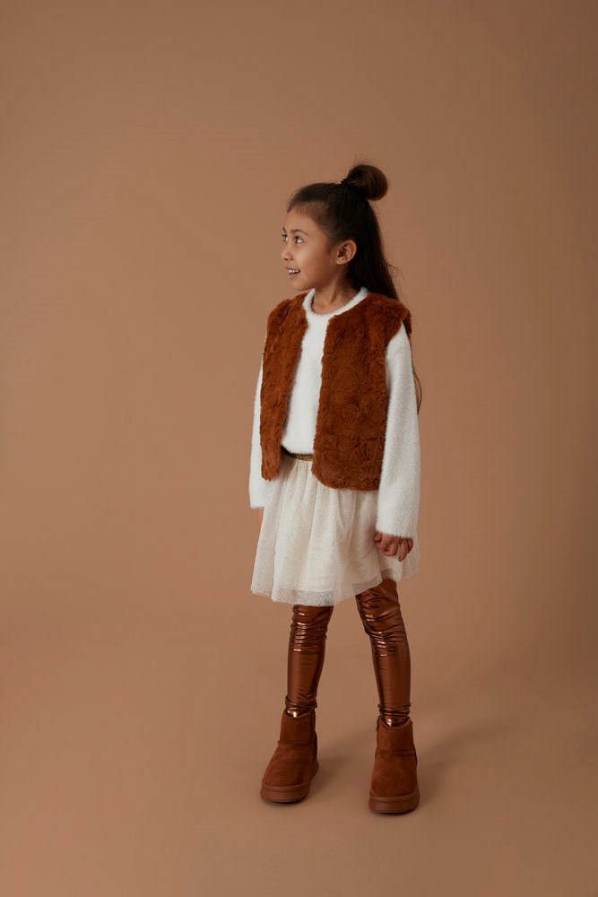 Jubel: Forest fancy: teddy gilet bruin