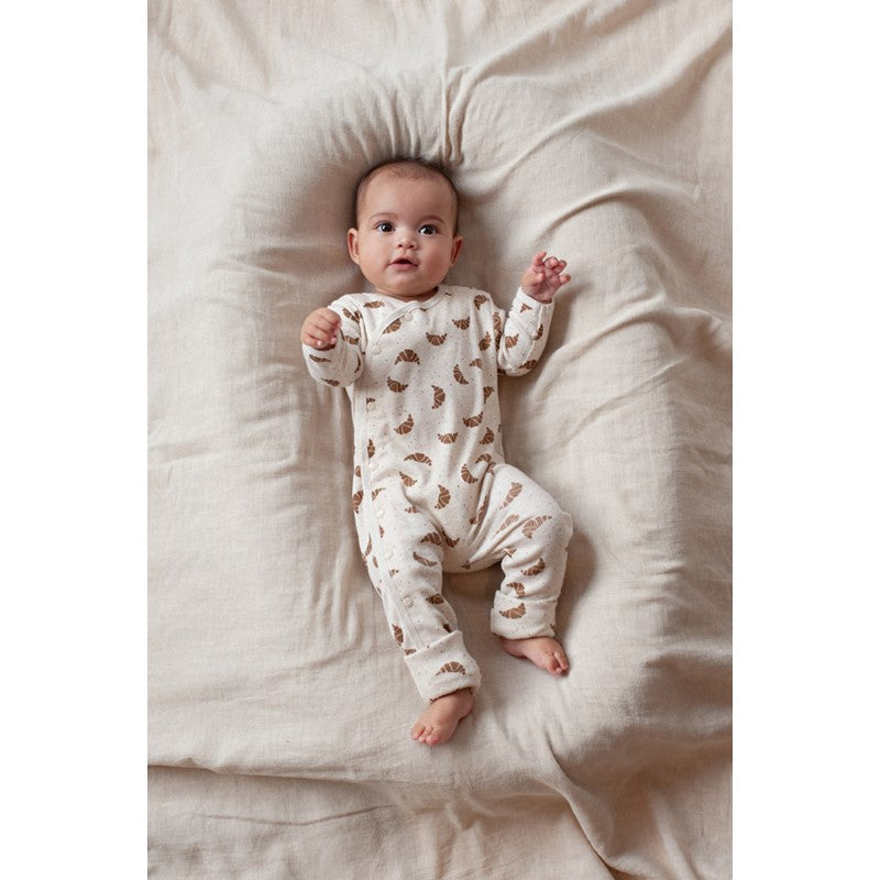 Feetje:onsie met omslagvoet croissant