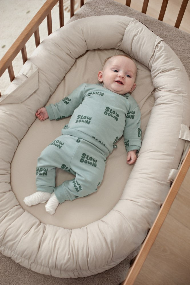 Feetje: Beep beep: sweater mint "Slow down"