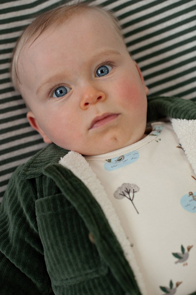 Feetje: Wiggle and waggle:Jasje Velours rib groen