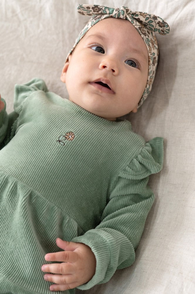 Feetje: Lucky bloombird:dress green rib