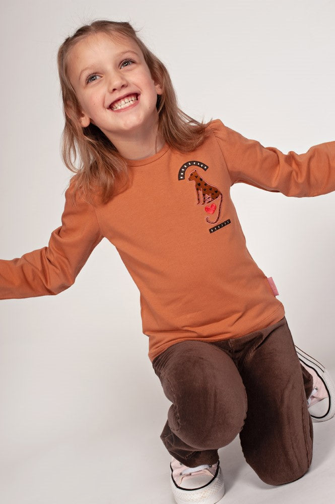 Jubel: City Chic: sweater relaxed fit with backprint brown