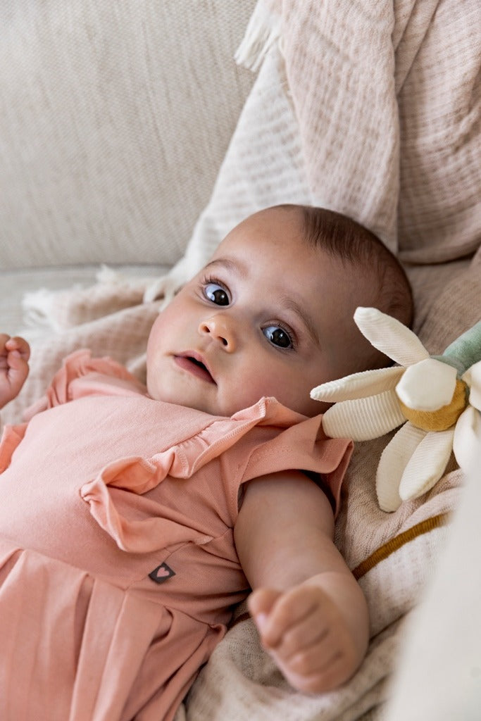 Dirkje: kleed pink ruffles