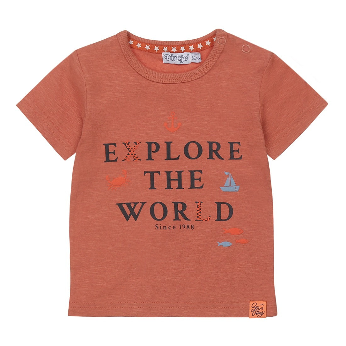 Dirkje: shirt roest "explore"