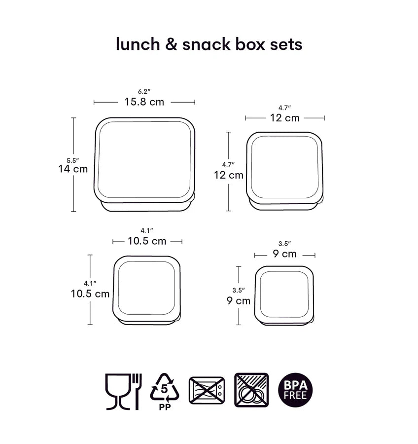 A Little Lovely Company: Lunch & snack box set: bloementuin