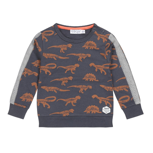 Dirkje: sweater dark blue dino's