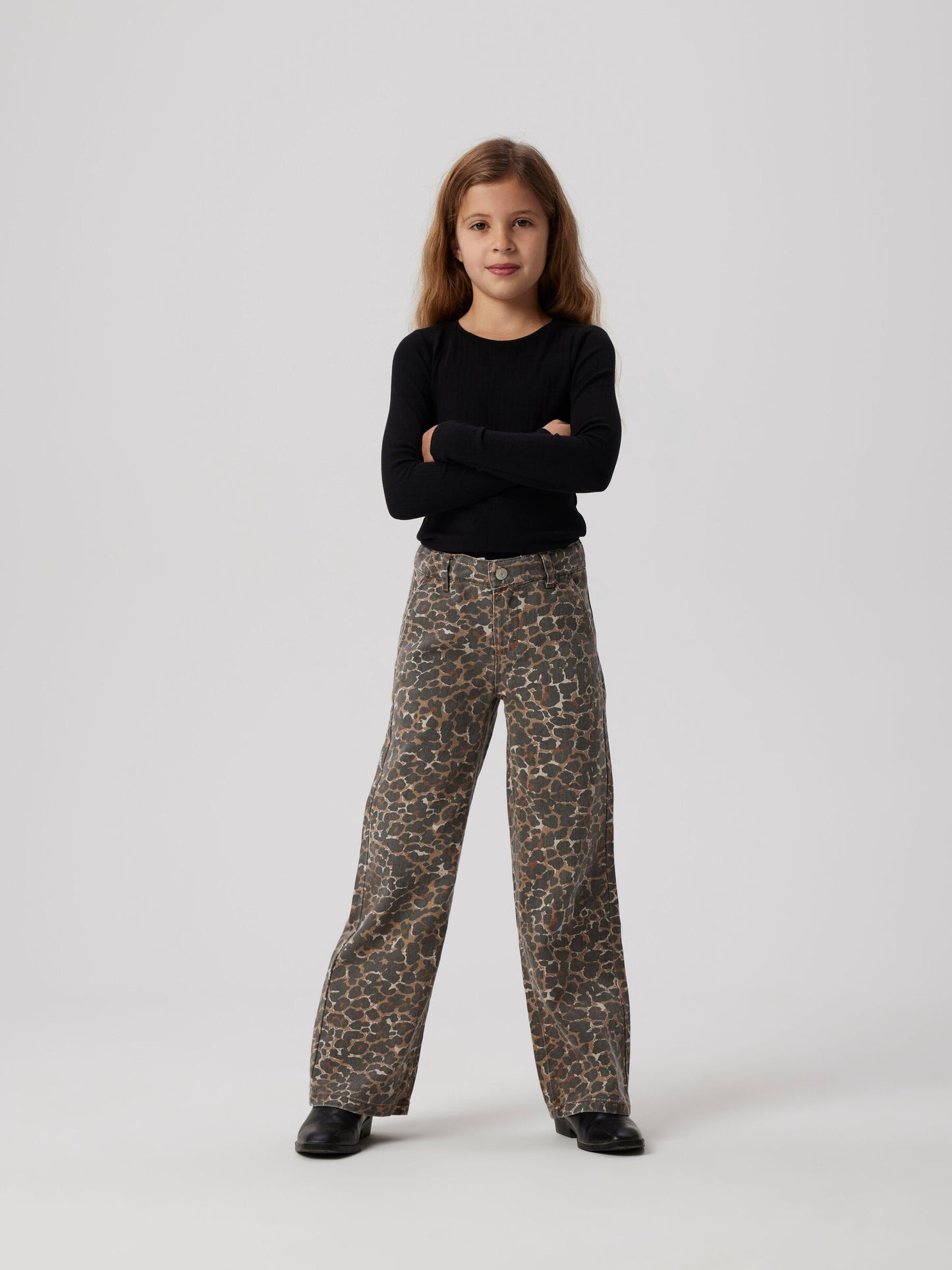 Name it:FENNE: Leopard wide jeans