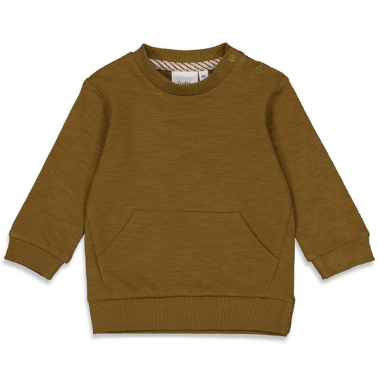 Feetje: You make me smile: sweater kakhi