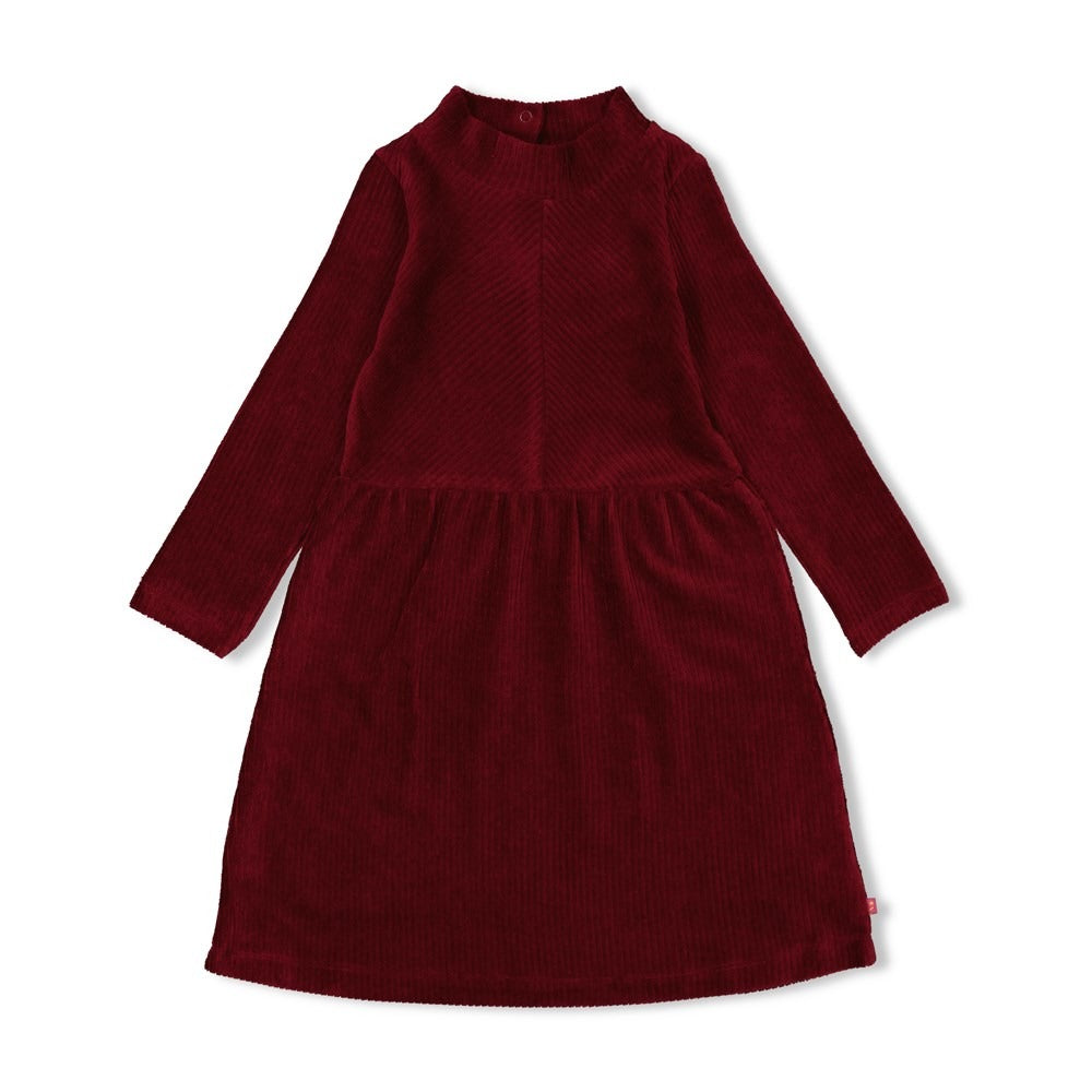 Jubel:Miss universe: jurk rib bordeaux