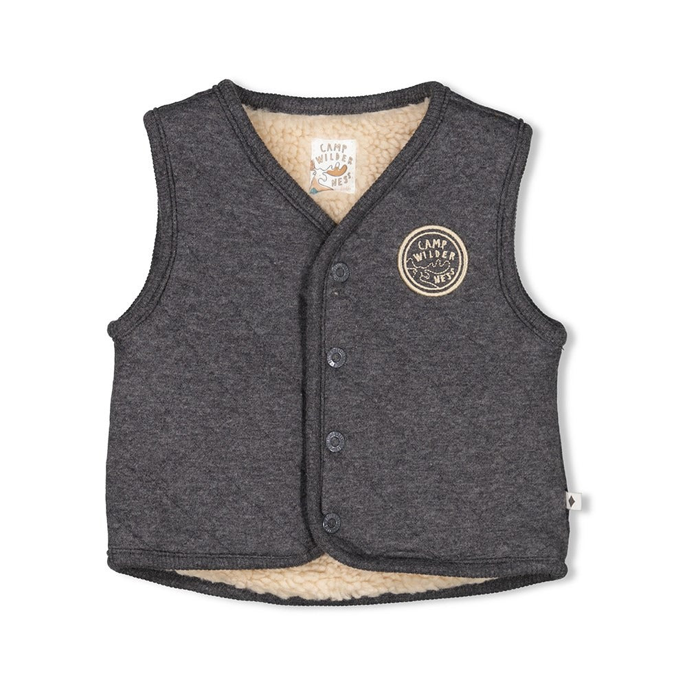 Feetje:Camp wilderness: teddy vest reversible