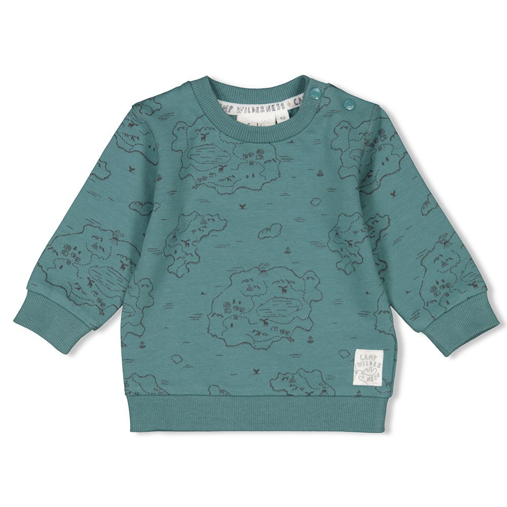 Feetje:Camp wilderness: sweater petrol