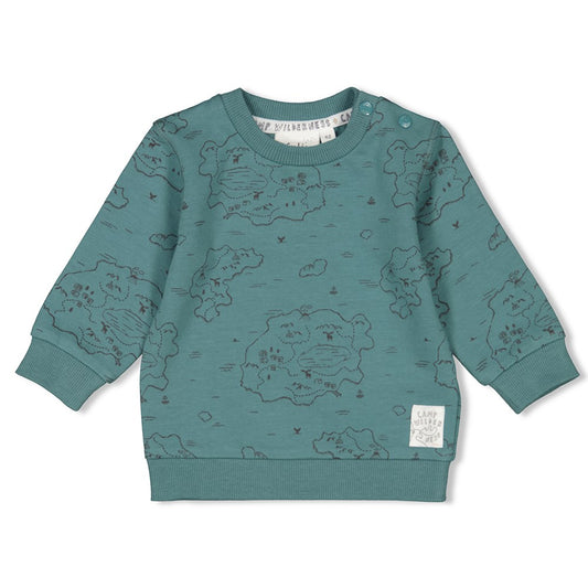 Feetje:Camp wilderness: sweater petrol