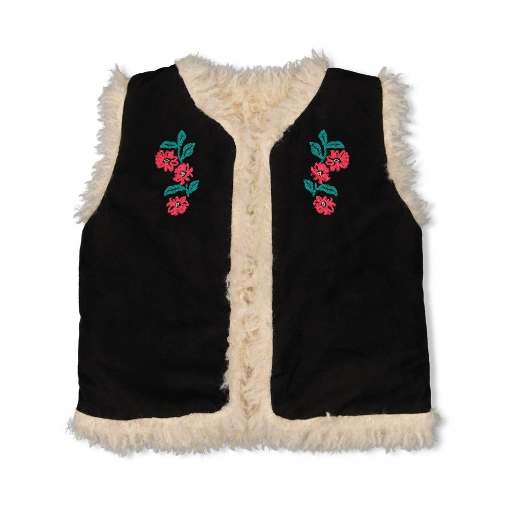 Jubel: Girls club: omkeerbaar gilet suede look