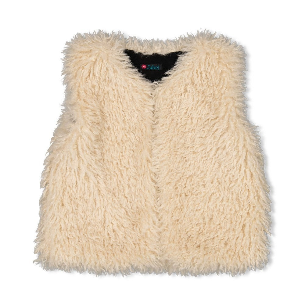 Jubel: Girls club: omkeerbaar gilet suede look