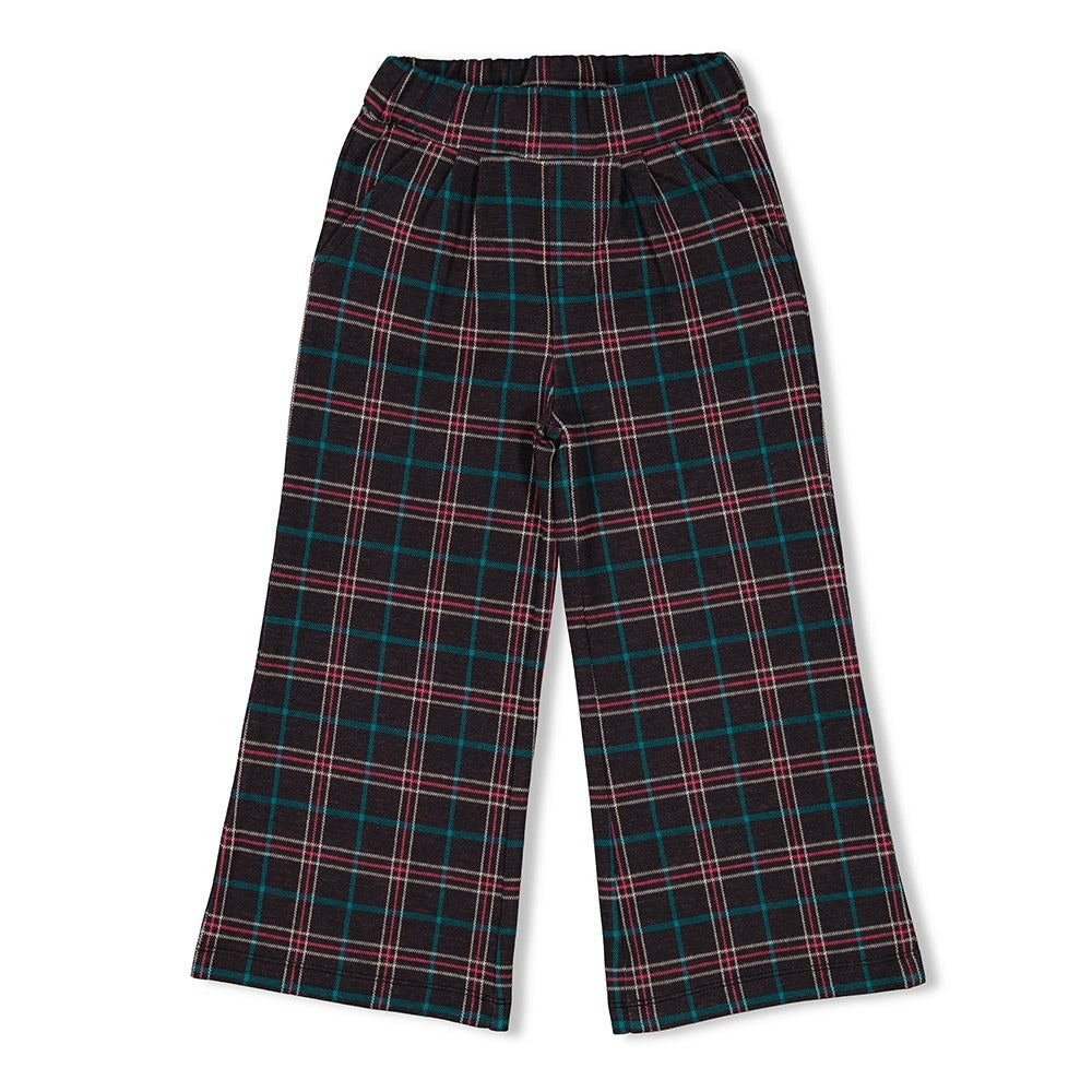 Jubel: Girls club: geruite culotte antraciet