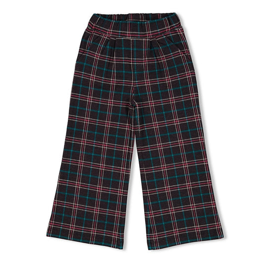 Jubel: Girls club: geruite culotte antraciet