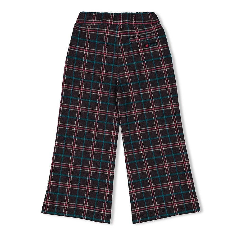 Jubel: Girls club: geruite culotte antraciet