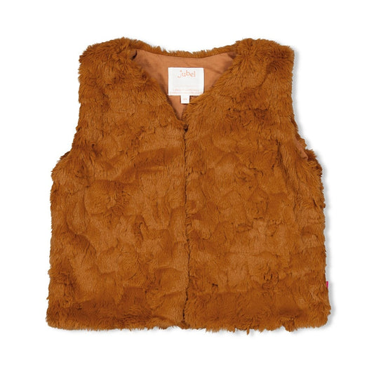 Jubel: Forest fancy: teddy gilet bruin