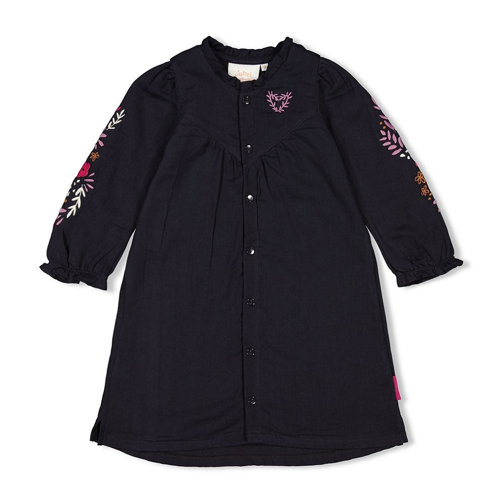 Jubel: Forest fancy: blouse jurk antraciet