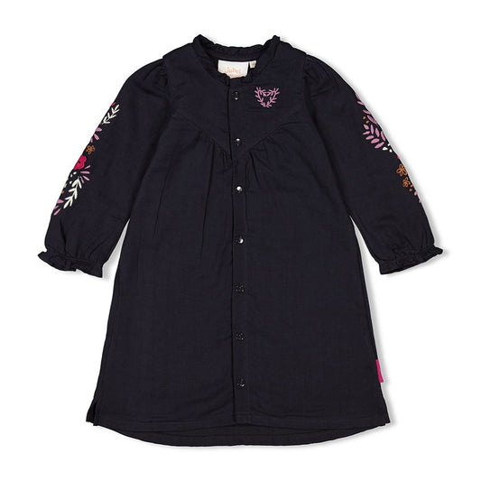 Jubel: Forest fancy: blouse jurk antraciet