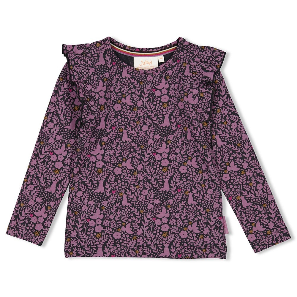 Jubel: Forest fancy: longsleeve lila dessin