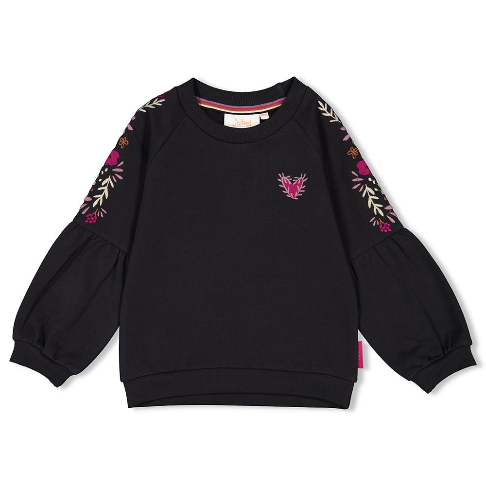 Jubel: Forest fancy: sweater anthracite hartje