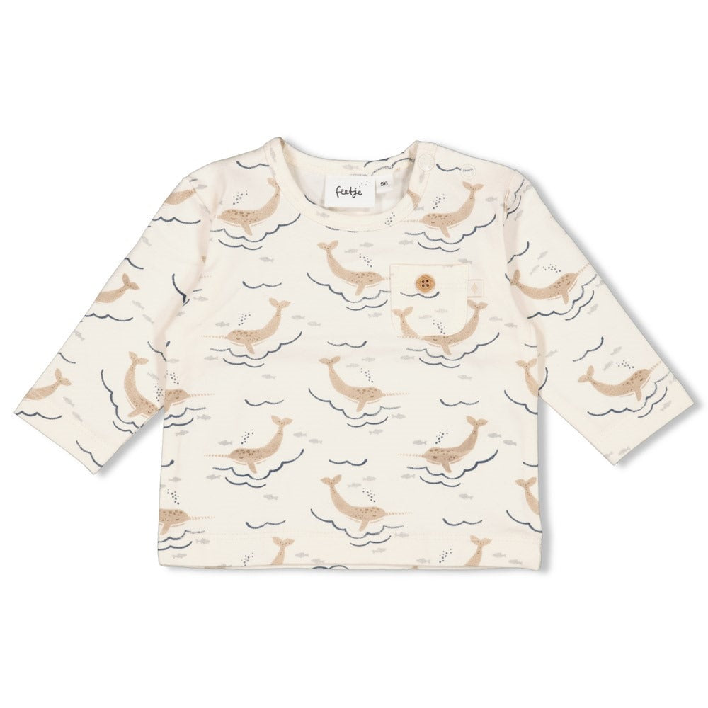 Feetje:Narwal: LS offwhite narwal