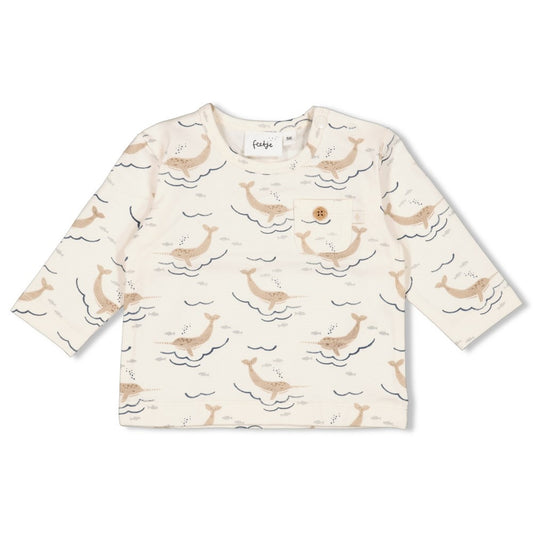Feetje:Narwal: LS offwhite narwal