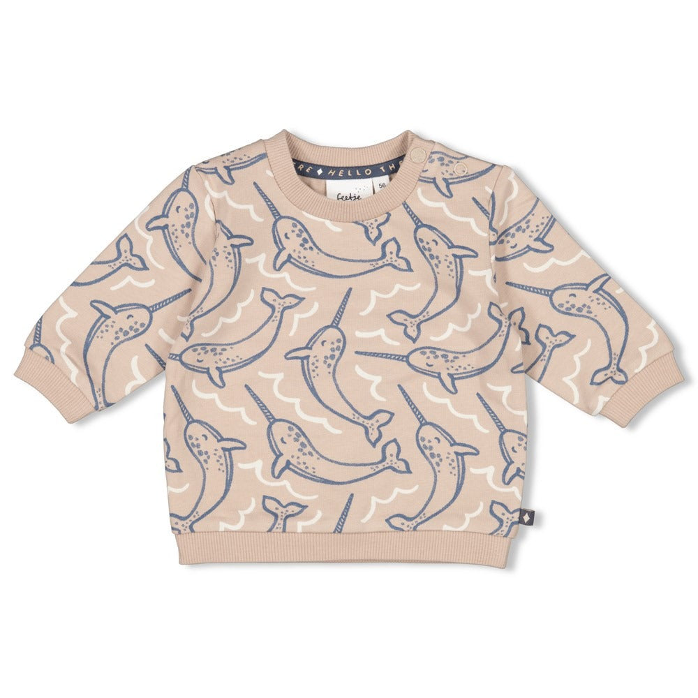 Feetje:Narwal: sweater taupe