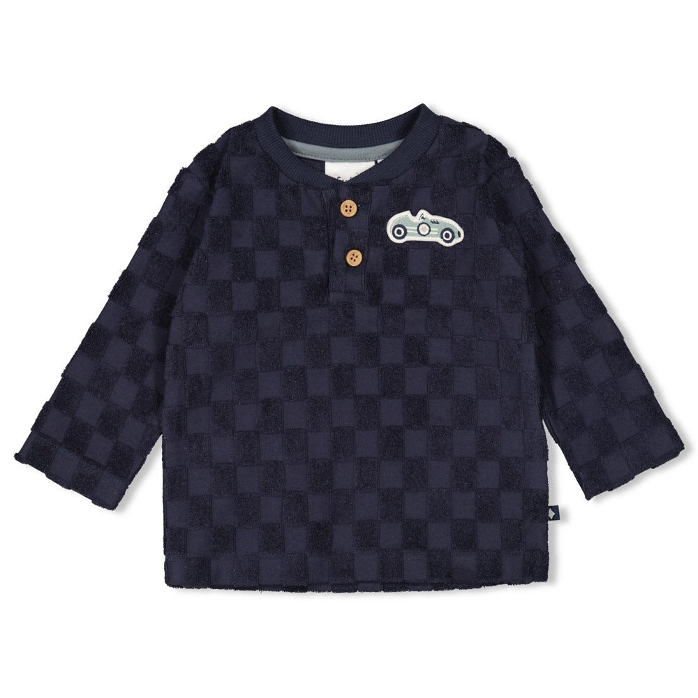 Feetje:Let's go: longsleeve navy block