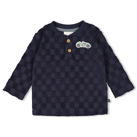 Feetje:Let's go: longsleeve navy block