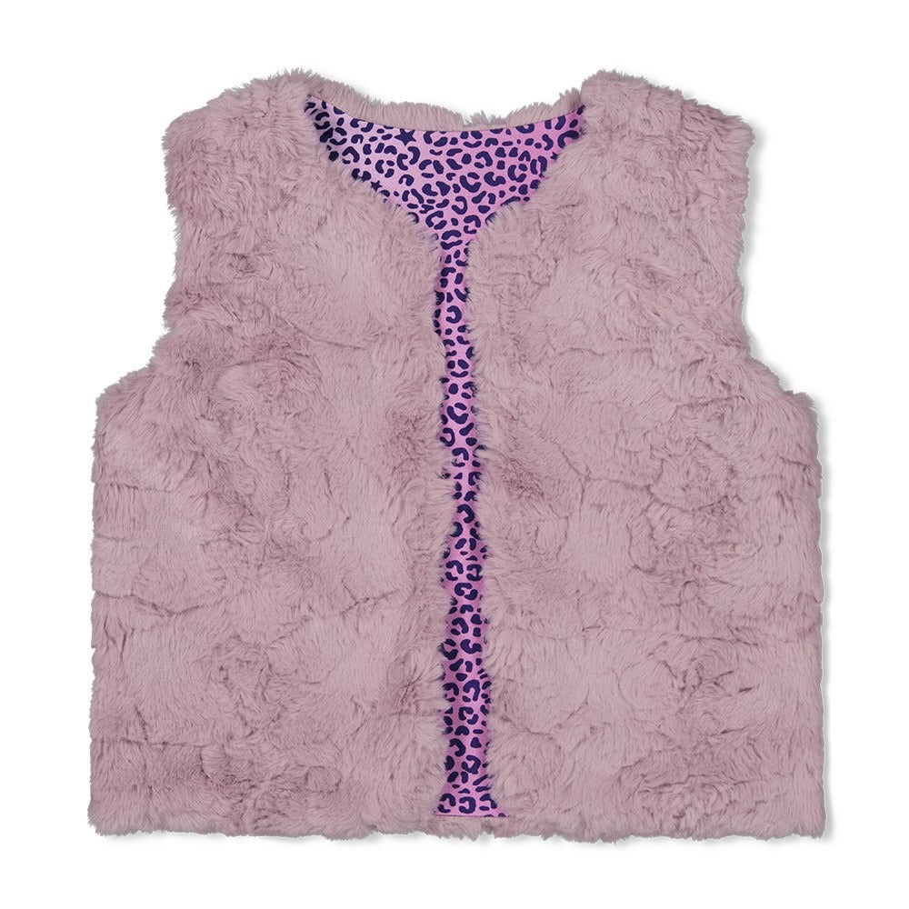 Jubel: Wild Soul: omkeerbare teddyvest Lila-panter