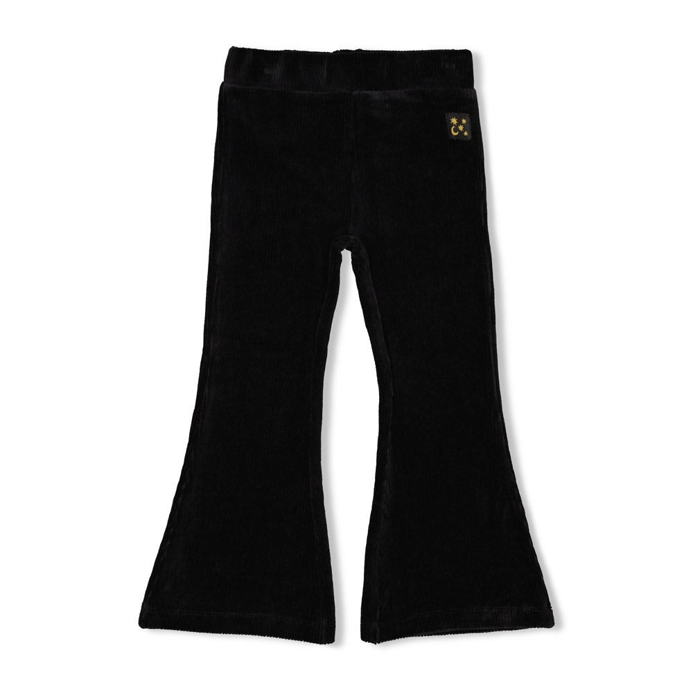 Jubel: Shine bright: flared broek velours rib
