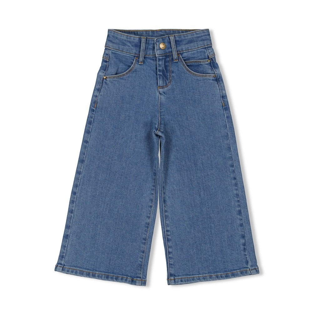Jubel: Winter denims: Jeans wide leg midblue denim