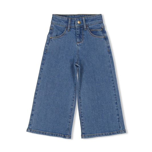 Jubel: Winter denims: Jeans wide leg midblue denim
