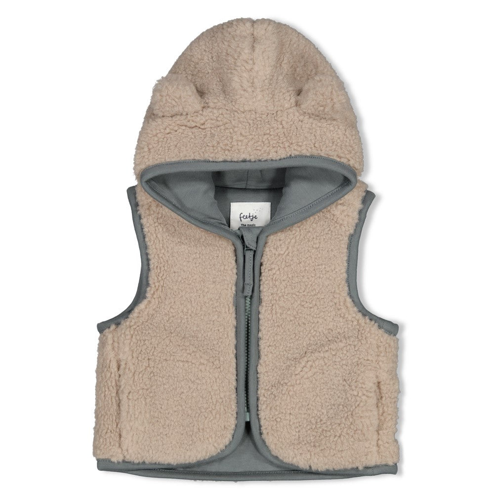Feetje: Beep beep: teddy body warmer met capuchon