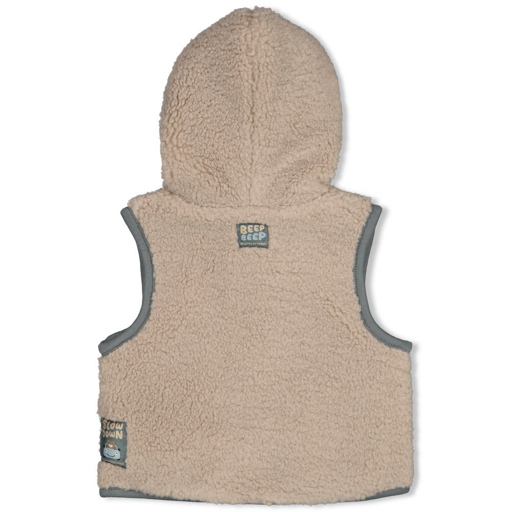 Feetje: Beep beep: teddy body warmer met capuchon