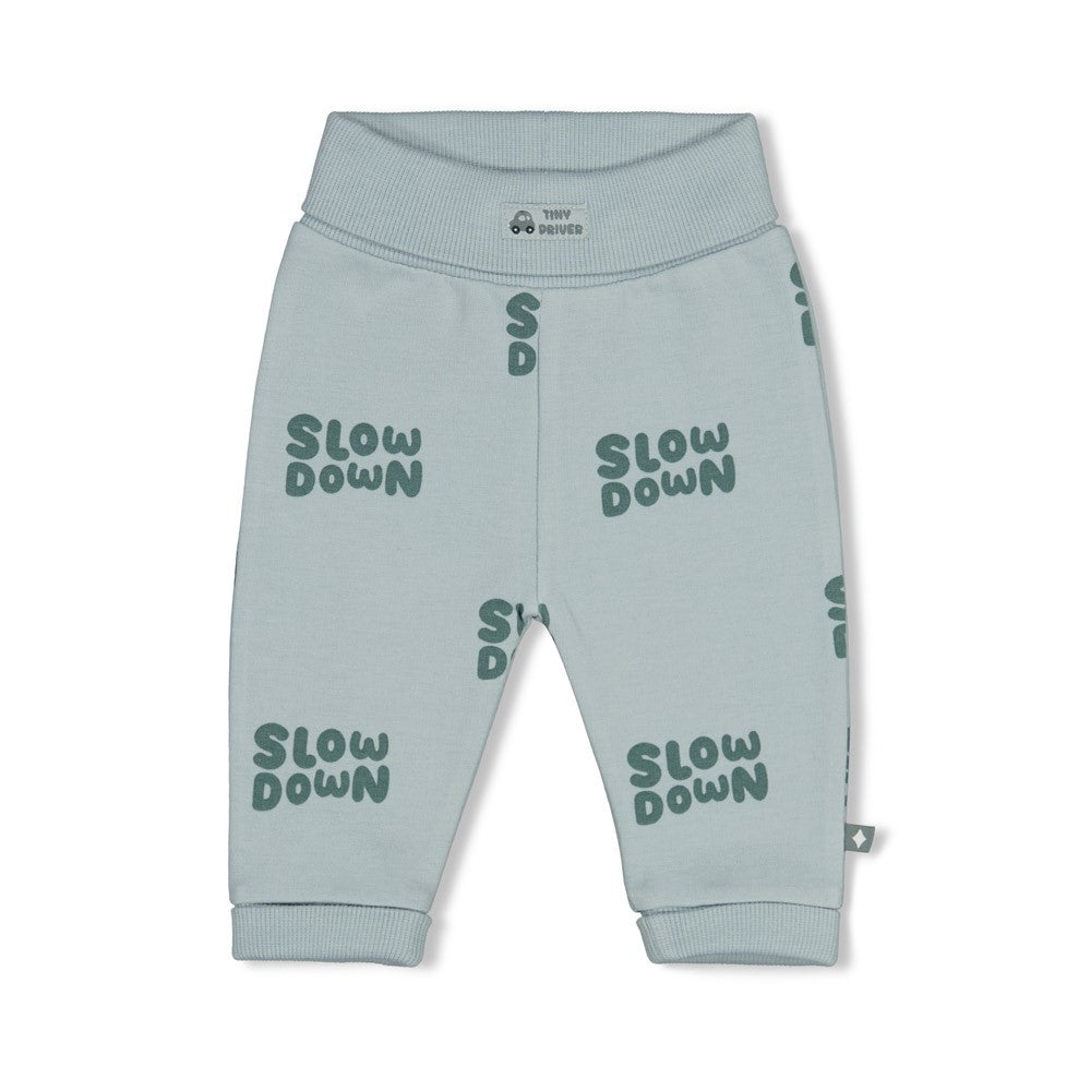 Feetje: Beep beep: broek mint "Slow down"